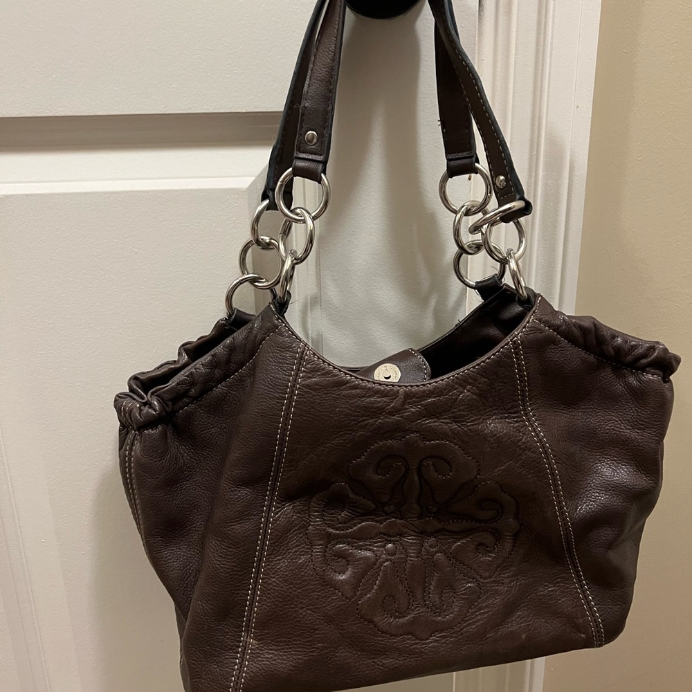 Brown leather bag